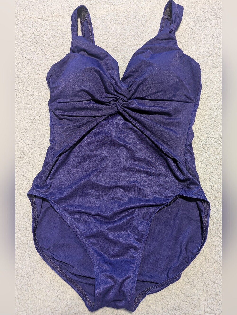 Miraclesuit Pandora Indigo 1 PC Swimsuit Sz.12 Purple Twisted Resort Cruise